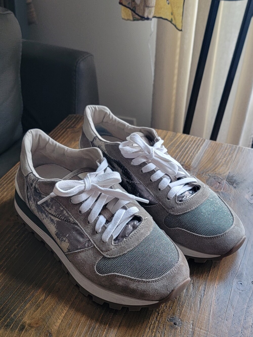 Brunello Cucinelli Women's Low Top Heavy Sneakers 40